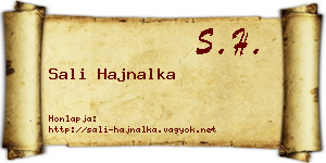 Sali Hajnalka névjegykártya
